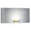 Produktbild: DEQORI Glasbild Echtglas | Motiv Funkelnde Lotusblüte | horizontal einteilig 60x30 cm | schöne Dekoration | Wandbild für Wohnzimmer, Schlafzimmer, Flur & Küche | moderne Wanddeko