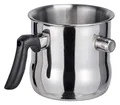 Produktbild: Spetebo Edelstahl Wasserbad- und Simmertopf 1,2 Liter - Milchtopf doppelwandig - Edelstahltopf zum erwärmen von Milch Schmelztopf mit Flötenkessel Funktion