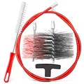 Produktbild: Kaminofen und Pelletofen Reinigungsset, mit Flexibler Schubstange, 80 und 150 mm Ofenrohrbürsten
