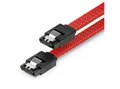 Produktbild: deleyCON deleyCON 60cm SATA 3 Kabel Nylon 6Gbit/s HDD SSD 2 S-ATA L-Stecker Computer-Kabel
