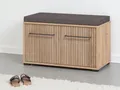 Produktbild: INOSIGN Schuhbank Landes, Schuhschrank, Schuhregal, Schuhtruhe, Breite 80 cm, mit Sitzkissen und zwei geschlossenen Fächern, in Artisan Eiche