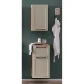 Produktbild: Lomadox - Badezimmer Schrankset In Kaschmir Mit Wotan Eiche Nb. Marling-03 Hängeschrank & Unterschrank, B/h/t Ca. 40/150/35 Cm