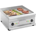Produktbild: Royal Catering Elektro-Grillplatte - doppelt - 60 cm - glatt & geriffelt - 6.400 W