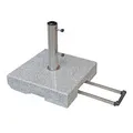 Produktbild: Doppler Trolley-Granit-Schirmsockel mit Rollen, granitgrau, 30 kg, für Sonnenschirme bis Ø 200 cm