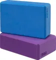 Produktbild: H&S Yoga Block 2er Set - Yoga Zubehör aus Moosgummi Schaumstoff - Yogablock in Blau und Lila - Yoga Blöcke - Yoga Klotz - Yogablocks Damen Herren