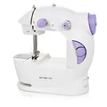 Produktbild: Nähmaschine Emerio SEW-122275, weiß-lila, mit freiem Arm, kompakt