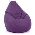 Produktbild: Green Bean Sitzsack mit Rückenlehne 60x60x90cm - Indoor Sitzkissen 220L Füllung Kuschelig Waschbar - Bean Bag Bodenkissen Lounge Chair Sitzhocker - Lila