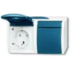 Produktbild: ABB 2CKA002084A0720 Schutzkontakt-Steckdose IP44 Blau-Grün, Lichtgrau (RAL 7035)