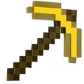 Produktbild: Minecraft Gold-Spitzhacke, Verkleidungs-Accessoire, offizielles Lizenzprodukt von Disguise, hochwertiges, authentisches Gold-Spitzhacken-Design, leicht, ca. 40 cm