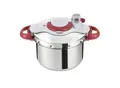 Produktbild: Tefal Schnellkochtopf Clipso Minut' Perfect, Rot, Edelstahl, Metall, 6 L, rund, 24.6 cm, breiter Schüttrand, Kochen, Töpfe, Schnellkochtöpfe