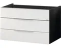 Produktbild: FACKELMANN Waschtischunterschrank Style BxHxT 80 x 59 x 49 cm weiß anthrazit mon