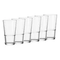 Produktbild: Leonardo Event Trink-Gläser, 6er Set, spülmaschinenfeste Longdrink-Gläser, Trink-Becher aus Glas im klassischen Stil, Getränke-Set, 315 ml, 010899