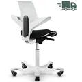 Produktbild: HAG CAPISCO PULS 8020 | White Edition mit Polster in Schwarz | Gestell weiß