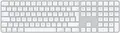 Produktbild: Apple Magic Keyboard with Touch ID and Numeric Keypad - Tastatur - USB-C - kabellos - Bluetooth - QWERTZ - Deutsch - weiße Tasten (MXK73D/A)