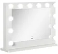 Produktbild: HOMCOM Hollywood Spiegel 80 x 60 cm Schminkspiegel mit LED-Beleuchtung Weiß