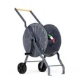 Produktbild: LIVLIG Schlauchwagen Metall, Premium Gartenschlauch Wagen mit Pulverbeschichtung, Schlauchwagen bis 80m Kapazität, Schlauchtrommel Made in Italy, Anthrazit