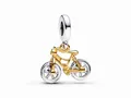 Produktbild: Pandora 763354C01 Bicolor Fahrrad mit Drehenden Rädern Charm-Anhänger - Sterling Silber & Gelbgold verg. - Zirkonia klar