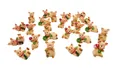 Produktbild: 48 Glücksbringer Glücksschweinchen 4 Motive Schwein Kleeblatt Mini Figur