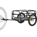 Produktbild: Tiggo Klappbar Faltbar Fahrrad Lastenanhänger 40 kg Beladung Fahrradanhänger Transportanhänger - Schwarz