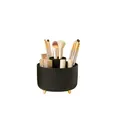 Produktbild: Nuangoo Kosmetik Make Up Organizer, 360°Drehbarer Pinsel Organizer,Kosmetikregal Kosmetik Organizers für Zimmer Decor Frisiertisch,Schlafzimmer,Badezimmer (Schwarz)