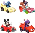 Produktbild: Hot Wheels RacerVerse Disney - Mickey Maus, Vanellope, Hiro und Stitch als Fahrer im Die-Cast-Set, für Kinder ab 3 Jahren, HKD31