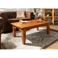 Produktbild: Massivmoebel24 Couchtisch OXFORD (110x60x40 Akazie), hochwertiges Edelholz;authentische Holzadern;aufwendige Schnitzereien braun