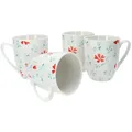 Produktbild: 4er Set Kaffeebecher Blume Türkis Julia Ritzenhoff & Breker - 404319