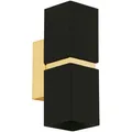 Produktbild: Schwarz Gold Moderne Wandleuchte Leuchter 480LM 2x3,3W/GU10 5,5x8,5x17 [cm]