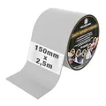 Produktbild: HSS Dach Reparaturband selbstklebend mit MicroSealant Klebstoff – für Dach & Abdichtungen – wasserdichtes Klebeband – Grau – 150 mm x 2,5 m