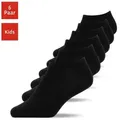 Produktbild: SNOCKS Sneakersocken Sneakersocken für Kinder (6-Paar) aus Bio-Baumwolle und ohne Verrutschen schwarz 27-30