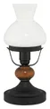 Produktbild: Rabalux Petronel Retro Tischlampe E27, Opalglas & Mattschwarz, 35cm, dimmbar