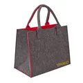 Produktbild: Dema Filztasche Filz Shopper Einkaufstasche L anthrazit / rot 35x20x28 cm bis 10 kg 39051