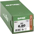 Produktbild: 200er Multipack SPAX 1191010600805 Holzschraube 6 mm 80 mm T-STAR plus Stahl