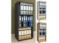 Produktbild: VCM Holzregal stehend platzsparender Aktenschrank Maße ca. H. 108 x B. 49 x T. 32 cm Elegantes Regal Büroregal – Ulas 3f