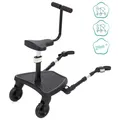 Produktbild: Fillikid Buggyboard Flexi Ride Mitfahrbrett mit Sitz Kinderwagen Board black TOP