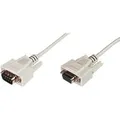 Produktbild: Serielles Datatransfer Verlängerungskabel, D-Sub9 (Stecker) > D-Sub9 (Buchse) beige, 2 Meter