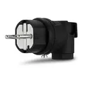 Produktbild: REV Winkelstecker, Schutzkontakt Stecker, Gummistecker, IP44, 230VAC, 16A, schwarz, 4.4 x 4.4 x 11.4cm