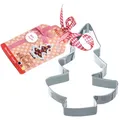 Produktbild: 6x Lebkuchen-Ausstechform Tannenbaum 12 cm Edelstahl inkl. Rezept Ausstecher