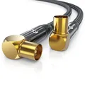 Produktbild: CSL -75m HDTV Antennenkabel mit Braiding Antennenstecker Winkel zu Antennenku...
