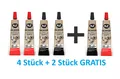 Produktbild: 4 + 2 Gratis Silikon schwarz + rot 21g+350° Dichtmasse Hochtemperatur