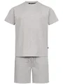 Produktbild: Indicode Herren Comfy Shorts & Shirt Set | Sweatshorts & T-Shirt Bundle aus Baumwollmischung Lt Grey Mix, M