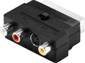 Produktbild: Goobay Scart zu Composite Audio Video und S-Video Adapter, IN/OUT - Scart-Stecker (21-Pin) > 3x Cinch-Buchse + Mini-DIN 4-Buchse (S-Video)