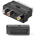 Produktbild: Scart-Adapter - Scart auf Cinch Chinch SVHS S-Video Audio Stereo, umschalbar