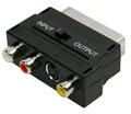 Produktbild: TV Scart Adapter AV 1x SVHS 3x Cinch Chinch & S-Video Buchse mit IN/OUT Schalter