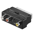 Produktbild: TV SCART Adapter SVHS + 3x Cinch S-Video mit in out umschaltbar RCA Chinch AV