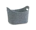 Produktbild: Zeller Present Aufbewahrungskorb Korb, oval, Filz, grau, 31,5 x 19 x 21 cm