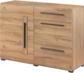 Produktbild: Kommode Eiche Grandson Nb. TURDA-83 modern mit Metallgriffen, B/H/T: ca. 120/86/39 cm