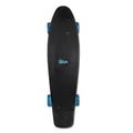 Produktbild: Muuwmi Skateboard Fun schwarz-blau – mit LED-Leuchtrollen - Board Deck 57x15cm - ABEC5 und PU-Rollen 60x45mm
