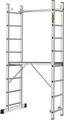 Produktbild: Drabest | Aluminiumgerüst - gerüst - Mehrzweckleiter - Leitergerüst - 2x8 - leiter gerüst - 150kg - plattform aluminium gerüst - 33x114 cm