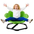 Produktbild: VEVOR Kinderdrehstuhl sensorischer Drehstuhl zylinderförmig, 100 kg Tragkraft, sensorisches Spielzeug mit Rutschfester Metallfuß, zur Förderung von Koordination Gleichgewicht Konzentration, Grün